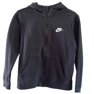 Nike Boys Black Full Zip Sweatshirt With Hood Size Medium